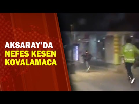 Aksaray'da Kısıtlamaya Rağmen Dışarı Çıkan 4 Kişi Polisi Görünce Kaçmaya Başladı 
