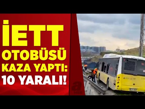 İstanbul'da seyir halindeki İETT otobüsü kaza yaptı!