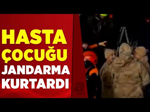Arnavutköy’de hastalanan çocuğu hastaneye jandarma ulaştırdı
